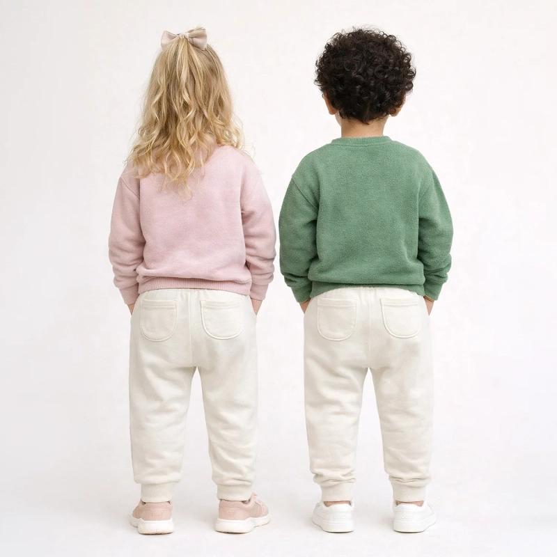 Unisex Baby Sirwal Pants &ndash; Soft Cotton Loose-Fit Infant Trousers with Elastic Waist, Comfortable &amp; Modest Babywear for Newborns &amp; Early Months &ndash; Off White
