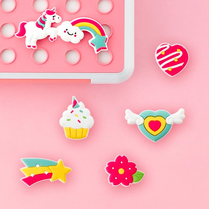 Magical Unicorn FlexCharmz &ndash; Fantasy Edition Silicone Accessory for Bento Box &amp; Cutlery