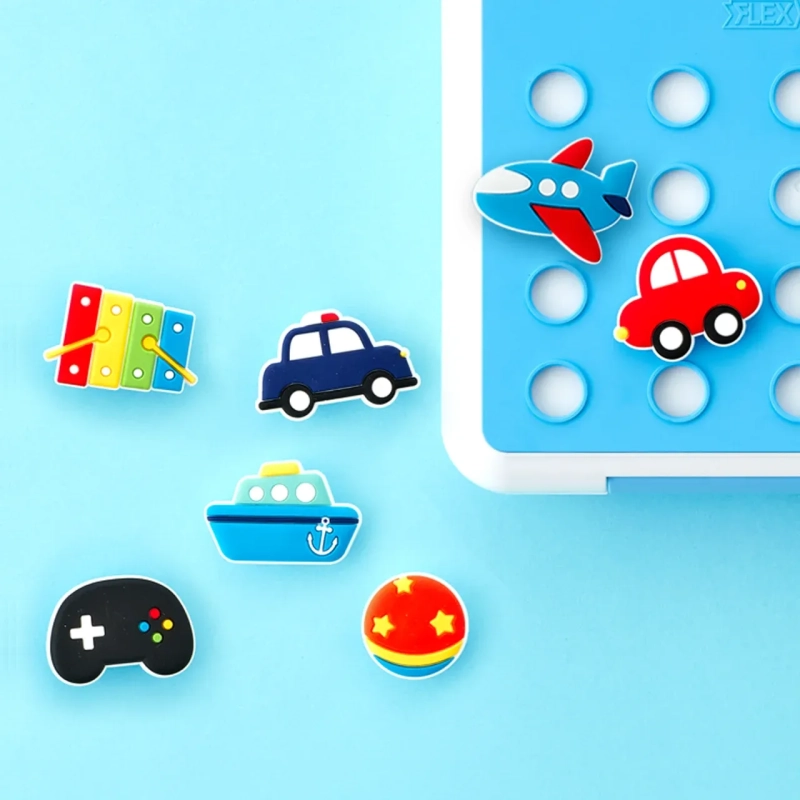 Racing Red Car FlexCharmz &ndash; Toyworld Edition Silicone Accessory for Bento Box &amp; Cutlery