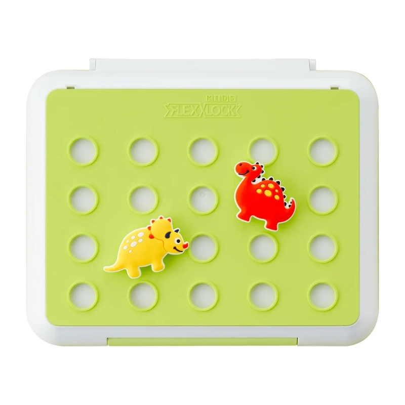 Triceratops FlexCharmz &ndash; Dinosaur Edition Silicone Accessory for Bento Box &amp; Cutlery