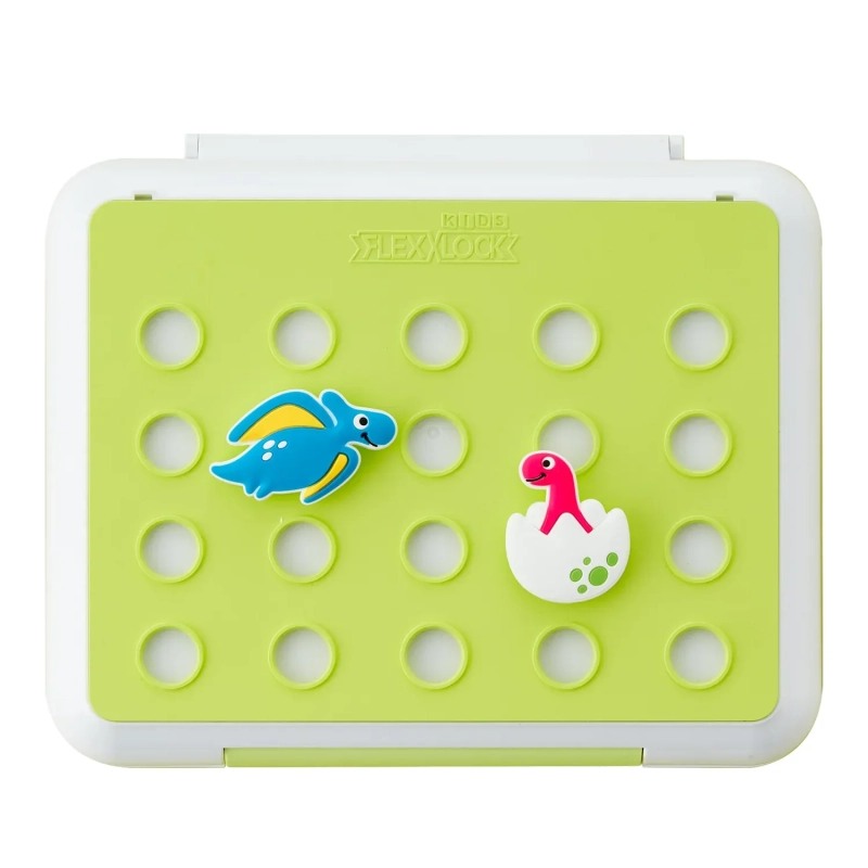 Adorable Baby Dino FlexCharmz &ndash; Dinosaur Edition Silicone Accessory for Bento Box &amp; Cutlery